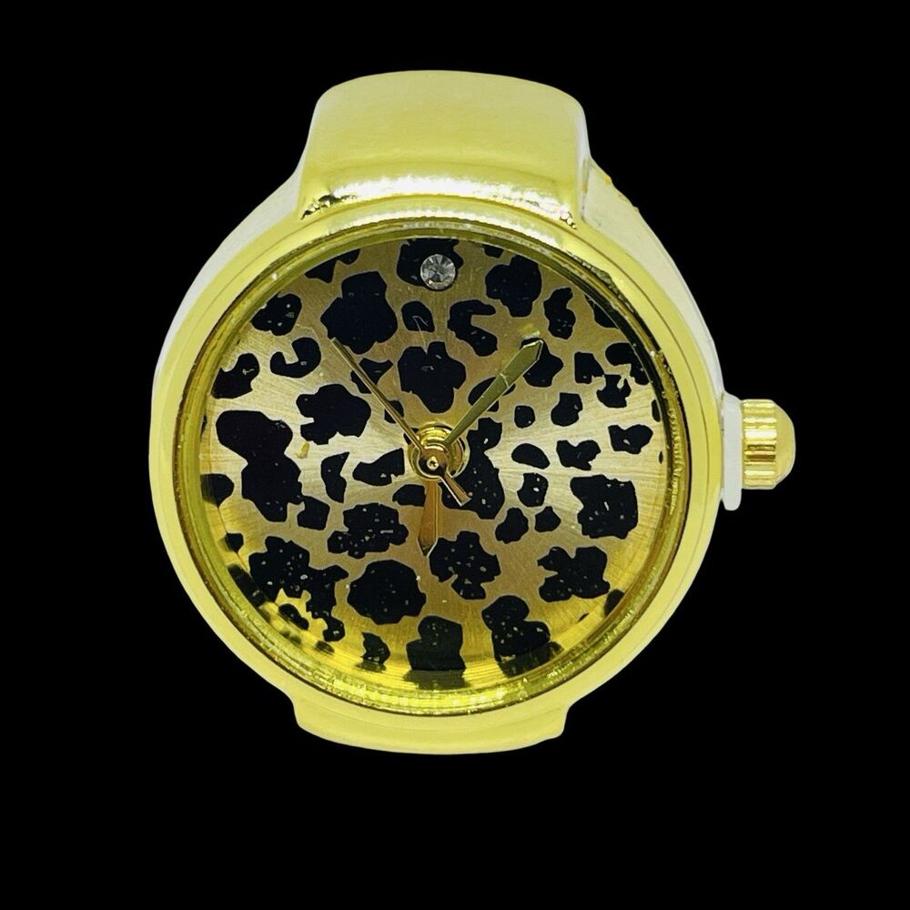 BOZHI Ring Watch Gold Design With Crystals New